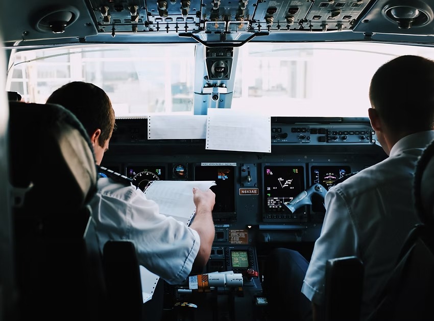 Pilotos en cabina